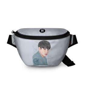 Поясная сумка 3D с принтом Jeon Jungkook в городе Новоалтайск, 100% полиэстер | плотная ткань, ремень с регулируемой длиной, внутри несколько карманов для мелочей, основное отделение и карман с обратной стороны сумки застегиваются на молнию | bts | gucci | jeon jungkook | k pop | korean pop | music | бтс | гуси | гучи | гуччи | кей поп | коллаб | чон чонгук