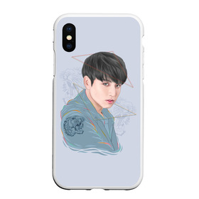 Чехол для iPhone XS Max матовый с принтом Jeon Jungkook в городе Новоалтайск, Силикон | Область печати: задняя сторона чехла, без боковых панелей | bts | gucci | jeon jungkook | k pop | korean pop | music | бтс | гуси | гучи | гуччи | кей поп | коллаб | чон чонгук