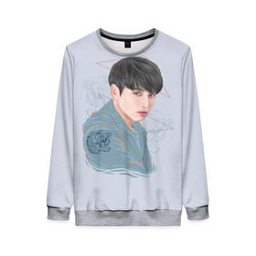 Женский свитшот 3D с принтом Jeon Jungkook в городе Новоалтайск, 100% полиэстер с мягким внутренним слоем | круглый вырез горловины, мягкая резинка на манжетах и поясе, свободная посадка по фигуре | bts | gucci | jeon jungkook | k pop | korean pop | music | бтс | гуси | гучи | гуччи | кей поп | коллаб | чон чонгук