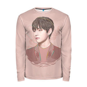 Мужской лонгслив 3D с принтом Kim Taehyung в городе Новоалтайск, 100% полиэстер | длинные рукава, круглый вырез горловины, полуприлегающий силуэт | bts | gucci | jeon jungkook | k pop | kim taehyung | korean pop | music | бтс | гуси | гучи | гуччи | кей поп | ким тхэ хён | коллаб | чон чонгук