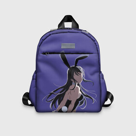 Детский рюкзак 3D с принтом Маи Сакурадзима | Mai Sakurajima | Bunny girl senpai в городе Новоалтайск, 100% полиэстер | лямки с регулируемой длиной, сверху петелька, чтобы рюкзак можно было повесить на вешалку. Основное отделение закрывается на молнию, как и внешний карман. Внутри дополнительный карман. По бокам два дополнительных кармашка | anime | rascal does not dream of bunny girl senpai | seishun buta yarou wa bunny girl senpai | аниме | сакурадзима май | сакута | этот глупый свин не понимает мечту девочки зайки