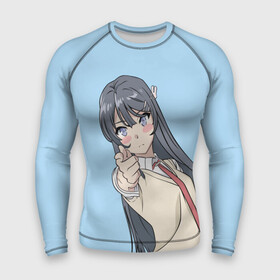 Мужской рашгард 3D с принтом Seishun Buta в городе Новоалтайск,  |  | anime | rascal does not dream of bunny girl senpai | seishun buta yarou wa bunny girl senpai | аниме | сакурадзима май | сакута | этот глупый свин не понимает мечту девочки зайки