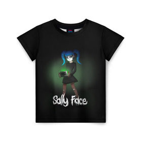 Детская футболка 3D с принтом Sally Face в городе Новоалтайск, 100% гипоаллергенный полиэфир | прямой крой, круглый вырез горловины, длина до линии бедер, чуть спущенное плечо, ткань немного тянется | blue | diane | face | fisher | gizmo | henry | johnson | killer | larry | sally | генри | гизмо | джонсон | диана | ларри | лицо | салли | фейс | фишер