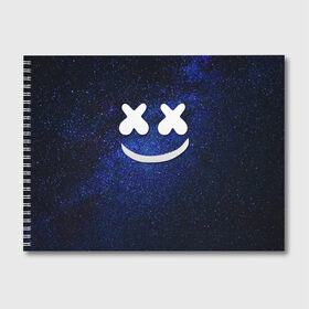 Альбом для рисования с принтом Marshmello Cosmos в городе Новоалтайск, 100% бумага
 | матовая бумага, плотность 200 мг. | Тематика изображения на принте: marshmello | диджей | звезды | клуб | клубная музыка | космос | маршмеллоу | маршмэлло | маршмэллоу | музыка | небо | ночь | электронная