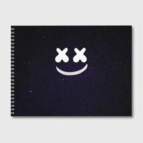 Альбом для рисования с принтом Marshmello Cosmos в городе Новоалтайск, 100% бумага
 | матовая бумага, плотность 200 мг. | Тематика изображения на принте: marshmello | диджей | звезды | клуб | клубная музыка | космос | маршмеллоу | маршмэлло | маршмэллоу | музыка | небо | ночь | электронная