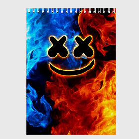 Скетчбук с принтом Marshmello Cosmos в городе Новоалтайск, 100% бумага
 | 48 листов, плотность листов — 100 г/м2, плотность картонной обложки — 250 г/м2. Листы скреплены сверху удобной пружинной спиралью | marshmello | диджей | звезды | клуб | клубная музыка | космос | маршмеллоу | маршмэлло | маршмэллоу | музыка | небо | ночь | электронная