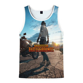 Мужская майка 3D с принтом PlayerUnknown`s Battlegrounds в городе Новоалтайск, 100% полиэстер | круглая горловина, приталенный силуэт, длина до линии бедра. Пройма и горловина окантованы тонкой бейкой | action | battlegrounds | chiken | game | online | playerunknown’s | pubg | игры | камуфляж | курица | наемники | огонь | пабг | пубг | сковорода | солдаты | шутер