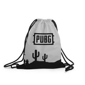 Рюкзак-мешок 3D с принтом PUBG в городе Новоалтайск, 100% полиэстер | плотность ткани — 200 г/м2, размер — 35 х 45 см; лямки — толстые шнурки, застежка на шнуровке, без карманов и подкладки | action | battlegrounds | chiken | game | online | playerunknown’s | pubg | игры | камуфляж | курица | наемники | огонь | пабг | пубг | сковорода | солдаты | шутер