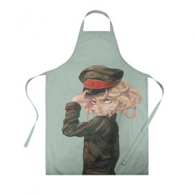 Фартук 3D с принтом Таня фон Дегручав в городе Новоалтайск, 100% полиэстер | общий размер — 65 х 85 см, ширина нагрудника — 26 см, горловина — 53 см, длина завязок — 54 см, общий обхват в поясе — 173 см. Принт на завязках и на горловине наносится с двух сторон, на основной части фартука — только с внешней стороны | 