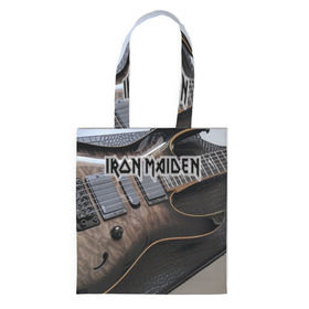 Сумка 3D повседневная с принтом Iron Maiden в городе Новоалтайск, 100% полиэстер | Плотность: 200 г/м2; Размер: 34×35 см; Высота лямок: 30 см | бас | британия | брюс дикинсон | гитара | группа | дева | железная | метал | нико макбрэйн | рок | стив харрис | хеви | яник герс