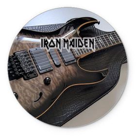 Коврик круглый с принтом Iron Maiden в городе Новоалтайск, резина и полиэстер | круглая форма, изображение наносится на всю лицевую часть | бас | британия | брюс дикинсон | гитара | группа | дева | железная | метал | нико макбрэйн | рок | стив харрис | хеви | яник герс
