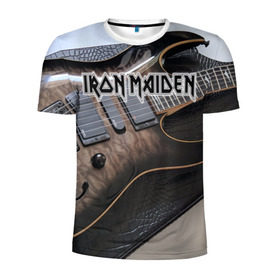 Мужская футболка 3D спортивная с принтом Iron Maiden в городе Новоалтайск, 100% полиэстер с улучшенными характеристиками | приталенный силуэт, круглая горловина, широкие плечи, сужается к линии бедра | бас | британия | брюс дикинсон | гитара | группа | дева | железная | метал | нико макбрэйн | рок | стив харрис | хеви | яник герс