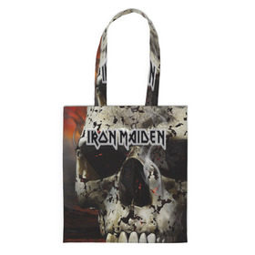Шоппер 3D с принтом Iron Maiden в городе Новоалтайск, 100% полиэстер | Плотность: 200 г/м2; Размер: 34×35 см; Высота лямок: 30 см | бас | британия | брюс дикинсон | гитара | группа | дева | железная | метал | нико макбрэйн | рок | стив харрис | хеви | яник герс