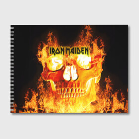 Альбом для рисования с принтом Iron Maiden в городе Новоалтайск, 100% бумага
 | матовая бумага, плотность 200 мг. | бас | британия | брюс дикинсон | гитара | группа | дева | железная | метал | нико макбрэйн | рок | стив харрис | хеви | яник герс