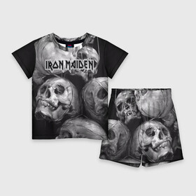 Детский костюм с шортами 3D с принтом Iron Maiden в городе Новоалтайск,  |  | бас | британия | брюс дикинсон | гитара | группа | дева | железная | метал | нико макбрэйн | рок | стив харрис | хеви | яник герс