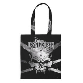 Шоппер 3D с принтом Iron Maiden в городе Новоалтайск, 100% полиэстер | Плотность: 200 г/м2; Размер: 34×35 см; Высота лямок: 30 см | бас | британия | брюс дикинсон | гитара | группа | дева | железная | метал | нико макбрэйн | рок | стив харрис | хеви | яник герс