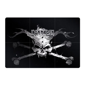 Магнитный плакат 3Х2 с принтом Iron Maiden в городе Новоалтайск, Полимерный материал с магнитным слоем | 6 деталей размером 9*9 см | Тематика изображения на принте: бас | британия | брюс дикинсон | гитара | группа | дева | железная | метал | нико макбрэйн | рок | стив харрис | хеви | яник герс