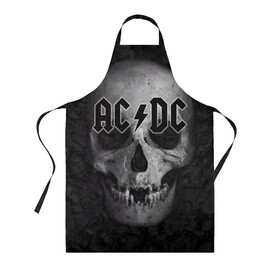 Фартук 3D с принтом AC/DC  в городе Новоалтайск, 100% полиэстер | общий размер — 65 х 85 см, ширина нагрудника — 26 см, горловина — 53 см, длина завязок — 54 см, общий обхват в поясе — 173 см. Принт на завязках и на горловине наносится с двух сторон, на основной части фартука — только с внешней стороны | австралийская | ангус янг | блюз | группа | малькольм янг | рок | рок н ролл | стиви янг | хард
