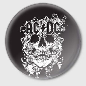 Значок с принтом AC/DC в городе Новоалтайск,  металл | круглая форма, металлическая застежка в виде булавки | австралийская | ангус янг | блюз | группа | малькольм янг | рок | рок н ролл | стиви янг | хард