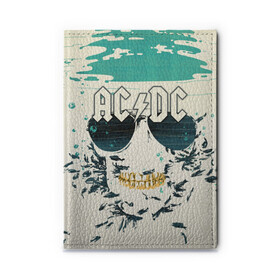 Обложка для автодокументов с принтом AC/DC  в городе Новоалтайск, натуральная кожа |  размер 19,9*13 см; внутри 4 больших “конверта” для документов и один маленький отдел — туда идеально встанут права | австралийская | ангус янг | блюз | группа | малькольм янг | рок | рок н ролл | стиви янг | хард