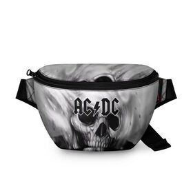 Поясная сумка 3D с принтом AC/DC в городе Новоалтайск, 100% полиэстер | плотная ткань, ремень с регулируемой длиной, внутри несколько карманов для мелочей, основное отделение и карман с обратной стороны сумки застегиваются на молнию | австралийская | ангус янг | блюз | группа | малькольм янг | рок | рок н ролл | стиви янг | хард