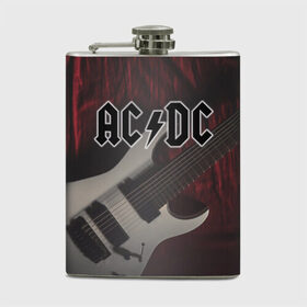 Фляга с принтом AC/DC в городе Новоалтайск, металлический корпус | емкость 0,22 л, размер 125 х 94 мм. Виниловая наклейка запечатывается полностью | Тематика изображения на принте: австралийская | ангус янг | блюз | группа | малькольм янг | рок | рок н ролл | стиви янг | хард