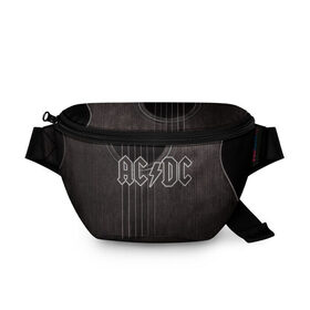 Поясная сумка 3D с принтом AC/DC в городе Новоалтайск, 100% полиэстер | плотная ткань, ремень с регулируемой длиной, внутри несколько карманов для мелочей, основное отделение и карман с обратной стороны сумки застегиваются на молнию | австралийская | ангус янг | блюз | группа | малькольм янг | рок | рок н ролл | стиви янг | хард