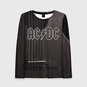Женский лонгслив 3D с принтом AC/DC в городе Новоалтайск, 100% полиэстер | длинные рукава, круглый вырез горловины, полуприлегающий силуэт | австралийская | ангус янг | блюз | группа | малькольм янг | рок | рок н ролл | стиви янг | хард