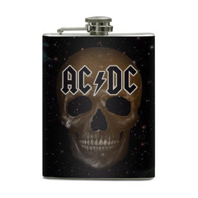 Фляга с принтом AC/DC в городе Новоалтайск, металлический корпус | емкость 0,22 л, размер 125 х 94 мм. Виниловая наклейка запечатывается полностью | австралийская | ангус янг | блюз | группа | малькольм янг | рок | рок н ролл | стиви янг | хард