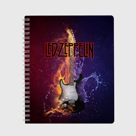 Тетрадь с принтом Led Zeppelin в городе Новоалтайск, 100% бумага | 48 листов, плотность листов — 60 г/м2, плотность картонной обложки — 250 г/м2. Листы скреплены сбоку удобной пружинной спиралью. Уголки страниц и обложки скругленные. Цвет линий — светло-серый
 | блюз рок | британская | группа | джимми пейдж | джон пол джонс | роберт плант | рок | фолк рок | хард рок | хеви метал
