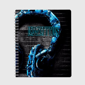 Тетрадь с принтом Led Zeppelin в городе Новоалтайск, 100% бумага | 48 листов, плотность листов — 60 г/м2, плотность картонной обложки — 250 г/м2. Листы скреплены сбоку удобной пружинной спиралью. Уголки страниц и обложки скругленные. Цвет линий — светло-серый
 | блюз рок | британская | группа | джимми пейдж | джон пол джонс | роберт плант | рок | фолк рок | хард рок | хеви метал