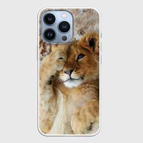 Чехол для iPhone 13 Pro с принтом Львенок в городе Новоалтайск,  |  | Тематика изображения на принте: дикая кошка | животные | кот | кошка | лев | львенок | львица | мордочка | природа | тигр | хищник