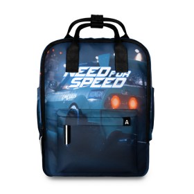 Женский рюкзак 3D с принтом NEED FOR SPEED в городе Новоалтайск, 100% полиэстер | лямки с регулируемой длиной, сверху ручки, чтобы рюкзак нести как сумку. Основное отделение закрывается на молнию, как и внешний карман. Внутри два дополнительных кармана, один из которых закрывается на молнию. По бокам два дополнительных кармашка, куда поместится маленькая бутылочка
 | auto | game art | need for speed payback | nfs | nfs carbon | payback | sport | the carbon | transport | авто | гонки | карбон | машина | нфс | спорт | уличные гонки