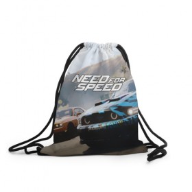 Рюкзак-мешок 3D с принтом NEED FOR SPEED в городе Новоалтайск, 100% полиэстер | плотность ткани — 200 г/м2, размер — 35 х 45 см; лямки — толстые шнурки, застежка на шнуровке, без карманов и подкладки | 