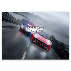Поздравительная открытка с принтом NEED FOR SPEED в городе Новоалтайск, 100% бумага | плотность бумаги 280 г/м2, матовая, на обратной стороне линовка и место для марки
 | auto | game art | need for speed payback | nfs | nfs carbon | payback | sport | the carbon | transport | авто | гонки | карбон | машина | нфс | спорт | уличные гонки
