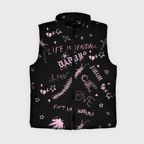 Женский жилет утепленный 3D с принтом LIL PEEP  Life Is Beautiful в городе Новоалтайск,  |  | beautiful | broken | daddy | dead | exclusive | heart | life | lil | lilpeep | music | peep | pump | rap | rapper | rip | tattoo | густав | лил | лилпип | мертв | память | пип | рип | рэп | рэпер | сердечко | сердце | тату | умер