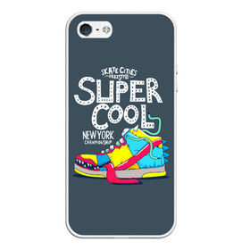 Чехол для iPhone 5/5S матовый с принтом Super cool в городе Новоалтайск, Силикон | Область печати: задняя сторона чехла, без боковых панелей | Тематика изображения на принте: cham | cities | freestyle | new york | skate | street | style | super cool | бейсболка | глаз | города | зубы | кроссовка | круто | надпись | нью йорк | обувь | символ | скейт | стиль | супер | текст | тёмный | улица | улыбка | фон