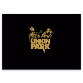 Поздравительная открытка с принтом Linkin Park в городе Новоалтайск, 100% бумага | плотность бумаги 280 г/м2, матовая, на обратной стороне линовка и место для марки
 | Тематика изображения на принте: американская | группа | линкин | майк шинода | метал | музыка | ню | парк | поп | рок | рэп | феникс фаррелл | честер беннингтон | электроник