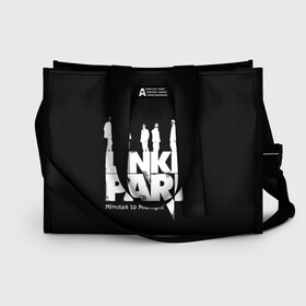 Сумка-шоппер 3D с принтом Linkin Park в городе Новоалтайск, 100% полиэстер | застегивается на металлическую кнопку; внутренний карман застегивается на молнию. Стенки укреплены специальным мягким материалом, чтобы защитить содержимое от несильных ударов
 | американская | группа | линкин | майк шинода | метал | музыка | ню | парк | поп | рок | рэп | феникс фаррелл | честер беннингтон | электроник
