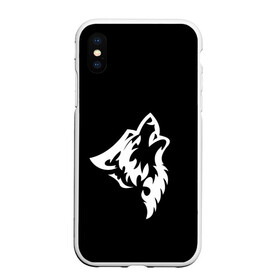 Чехол для iPhone XS Max матовый с принтом Animal Wolf Black в городе Новоалтайск, Силикон | Область печати: задняя сторона чехла, без боковых панелей | animal | black | wolf | волк | черный