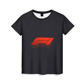 Женская футболка 3D с принтом Formula 1 Logo в городе Новоалтайск, 100% полиэфир ( синтетическое хлопкоподобное полотно) | прямой крой, круглый вырез горловины, длина до линии бедер | formula | лого | формула