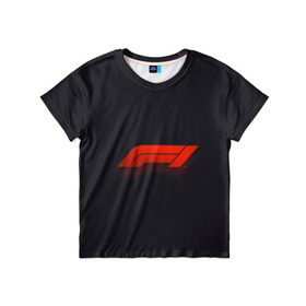 Детская футболка 3D с принтом Formula 1 Logo в городе Новоалтайск, 100% гипоаллергенный полиэфир | прямой крой, круглый вырез горловины, длина до линии бедер, чуть спущенное плечо, ткань немного тянется | formula | лого | формула