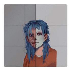 Магнитный плакат 3Х3 с принтом Sally Face в городе Новоалтайск, Полимерный материал с магнитным слоем | 9 деталей размером 9*9 см | sally face | игра | компьютерная игра | лицо | маска | протез | салли фейс | школа | шрамы