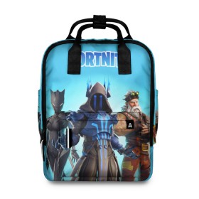Женский рюкзак 3D с принтом FORTNITE WINTER SEASON в городе Новоалтайск, 100% полиэстер | лямки с регулируемой длиной, сверху ручки, чтобы рюкзак нести как сумку. Основное отделение закрывается на молнию, как и внешний карман. Внутри два дополнительных кармана, один из которых закрывается на молнию. По бокам два дополнительных кармашка, куда поместится маленькая бутылочка
 | 7 season | 7 сезон | battle | fortnite | royale | winter | битва | владыка | генерал | дожор | зима | королевская | льда | мороз | неоновая | ночной | рысь | скин | снайпер | снежный | фортнайт | форточка
