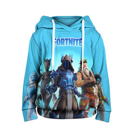Детская толстовка 3D с принтом FORTNITE WINTER SEASON в городе Новоалтайск, 100% полиэстер | двухслойный капюшон со шнурком для регулировки, мягкие манжеты на рукавах и по низу толстовки, спереди карман-кенгуру с мягким внутренним слоем | 7 season | 7 сезон | battle | fortnite | royale | winter | битва | владыка | генерал | дожор | зима | королевская | льда | мороз | неоновая | ночной | рысь | скин | снайпер | снежный | фортнайт | форточка