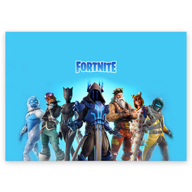 Поздравительная открытка с принтом FORTNITE WINTER SEASON в городе Новоалтайск, 100% бумага | плотность бумаги 280 г/м2, матовая, на обратной стороне линовка и место для марки
 | Тематика изображения на принте: 7 season | 7 сезон | battle | fortnite | royale | winter | битва | владыка | генерал | дожор | зима | королевская | льда | мороз | неоновая | ночной | рысь | скин | снайпер | снежный | фортнайт | форточка