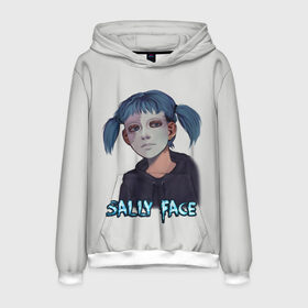 Мужская толстовка 3D с принтом Sally Face в городе Новоалтайск, 100% полиэстер | двухслойный капюшон со шнурком для регулировки, мягкие манжеты на рукавах и по низу толстовки, спереди карман-кенгуру с мягким внутренним слоем. | sally face | игра | компьютерная игра | лицо | маска | протез | салли фейс | школа | шрамы