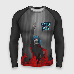 Мужской рашгард 3D с принтом Sally Face в городе Новоалтайск,  |  | sally face | ад | бес | демон | игра | компьютерная игра | лицо | маска | протез | руки | салли фейс | школа | шрамы