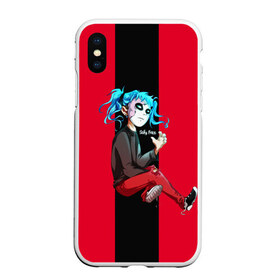 Чехол для iPhone XS Max матовый с принтом Sally Face в городе Новоалтайск, Силикон | Область печати: задняя сторона чехла, без боковых панелей | Тематика изображения на принте: sally face | игра | компьютерная игра | красная | красный | лицо | маска | полосы | протез | салли фейс | школа | шрамы