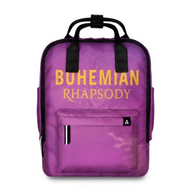 Женский рюкзак 3D с принтом Queen Bohemian Rhapsody в городе Новоалтайск, 100% полиэстер | лямки с регулируемой длиной, сверху ручки, чтобы рюкзак нести как сумку. Основное отделение закрывается на молнию, как и внешний карман. Внутри два дополнительных кармана, один из которых закрывается на молнию. По бокам два дополнительных кармашка, куда поместится маленькая бутылочка
 | queen | богемская рапсодия | брайан мэи | британская | группа | королева | роджер тейлор | рок | фредди меркьюри